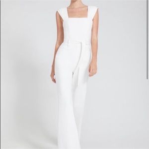 Alice + Olivia Jeans Gorgeous Belted Denim Jumpsuit NWOT
